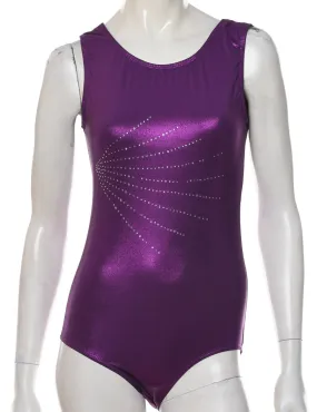 Purple Sparkly Embellished Bodysuit - M