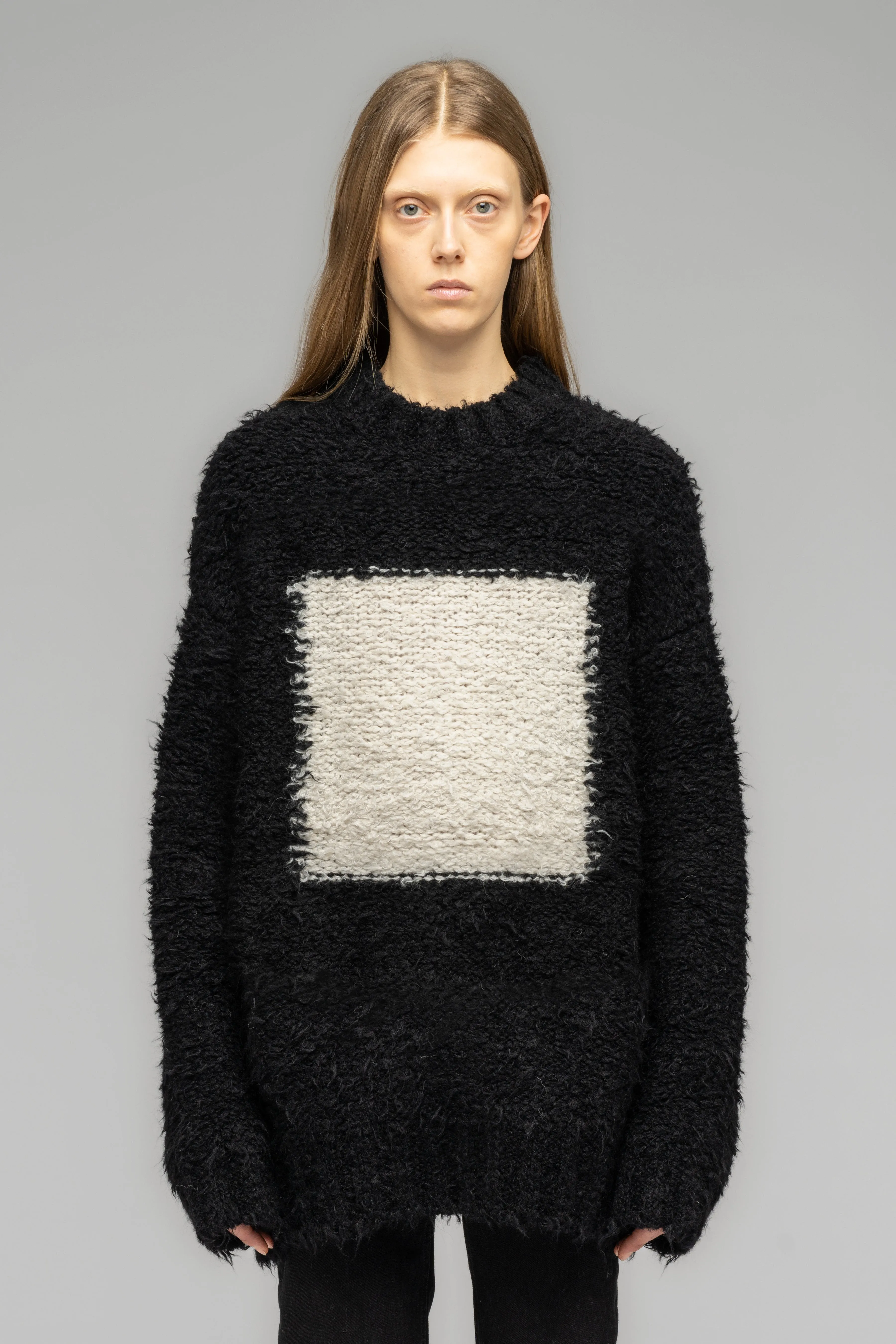 "GROUNDFORM" SQUARE SHAG SWEATER