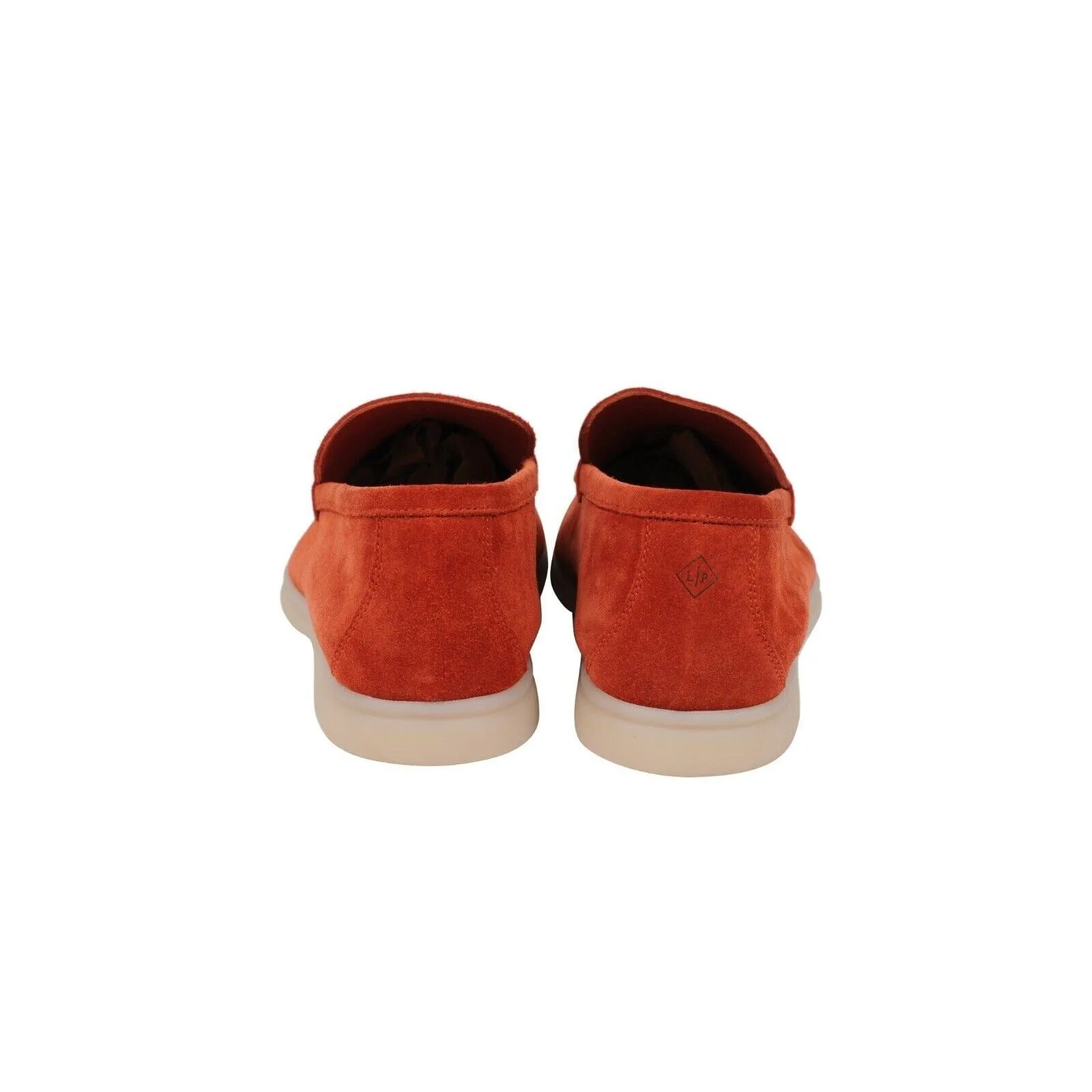 Red Orange Suede Summer Walk Loafers