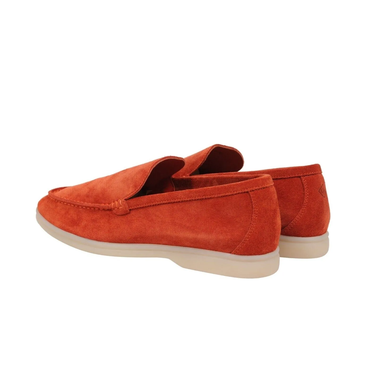 Red Orange Suede Summer Walk Loafers