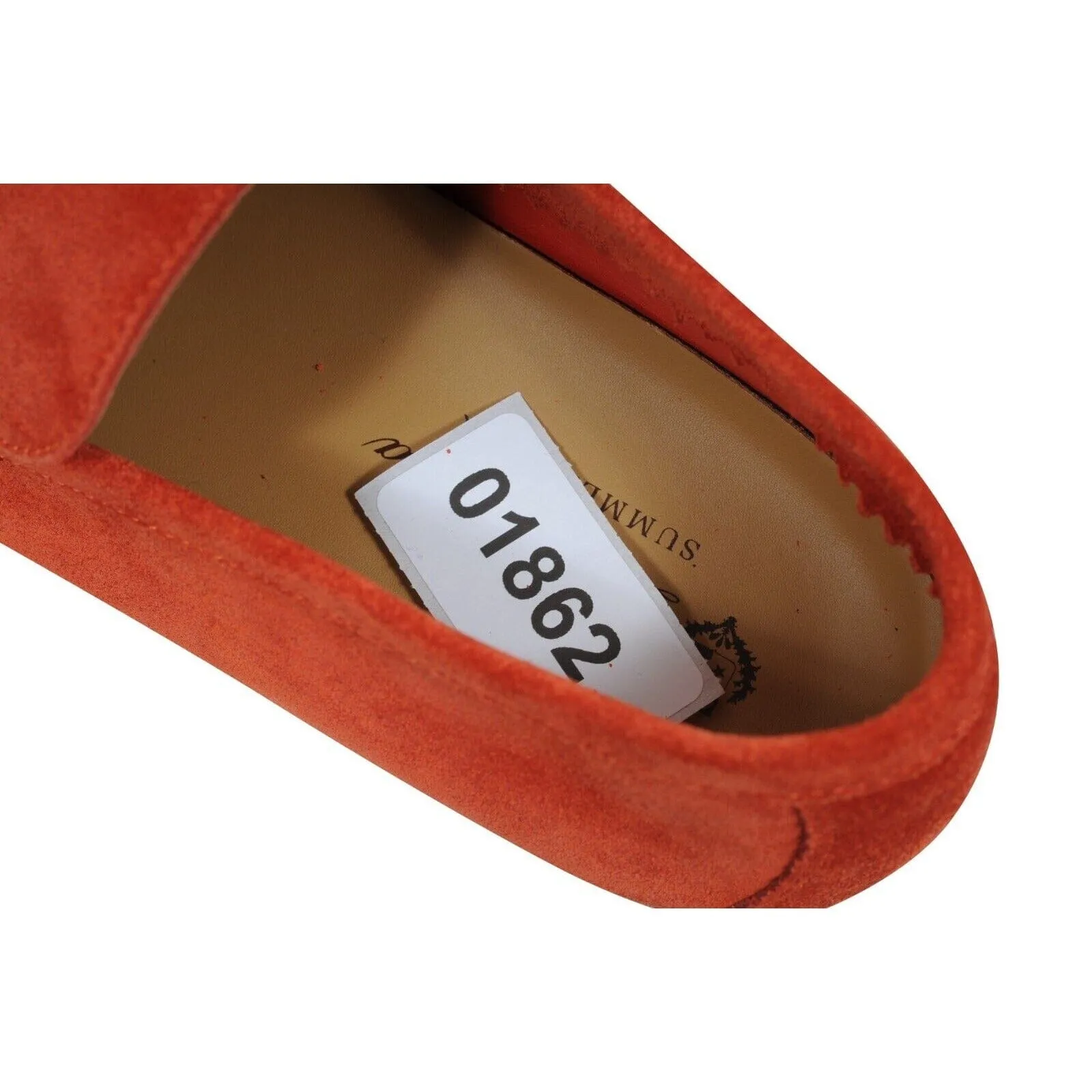 Red Orange Suede Summer Walk Loafers