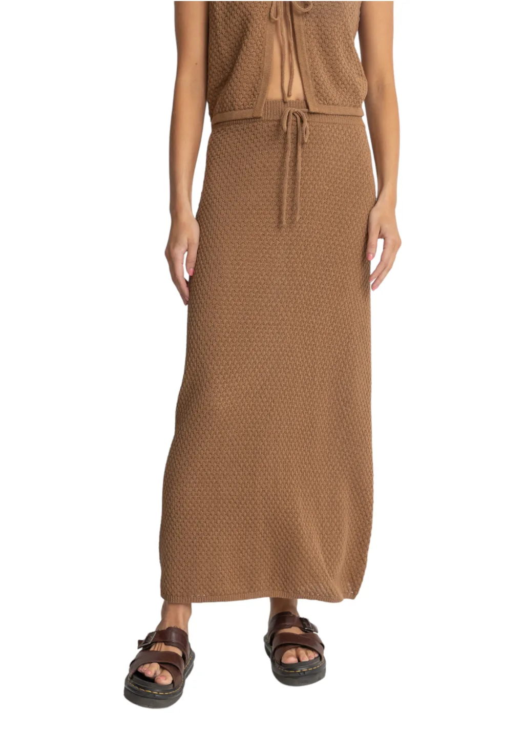 Rhythm - Jossie Knit Maxi Skirt - Chocolate