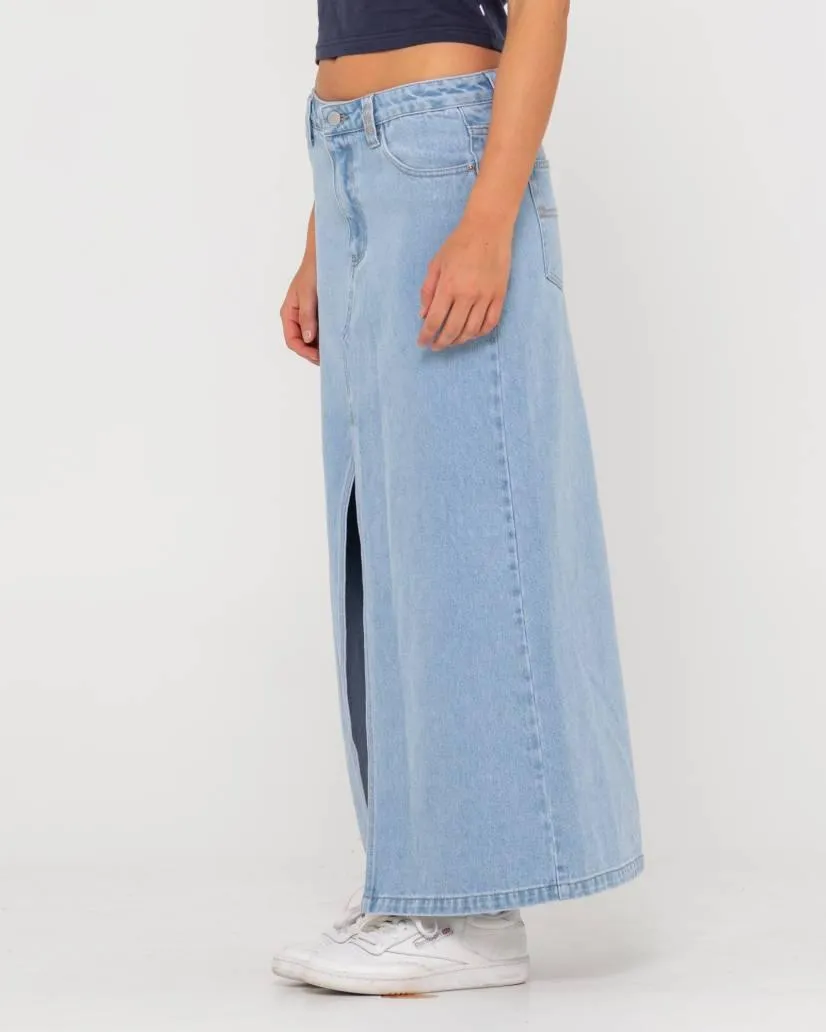 Rusty - Celeste Low Rise Denim Maxi Skirt