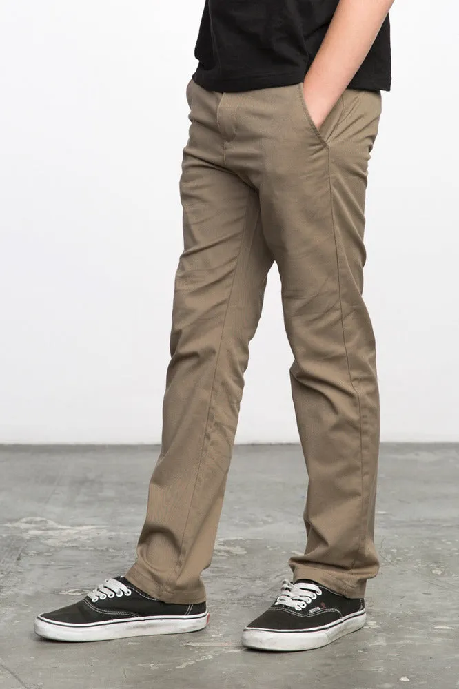 RVCA Weekday Boys Pants - Dark Khaki