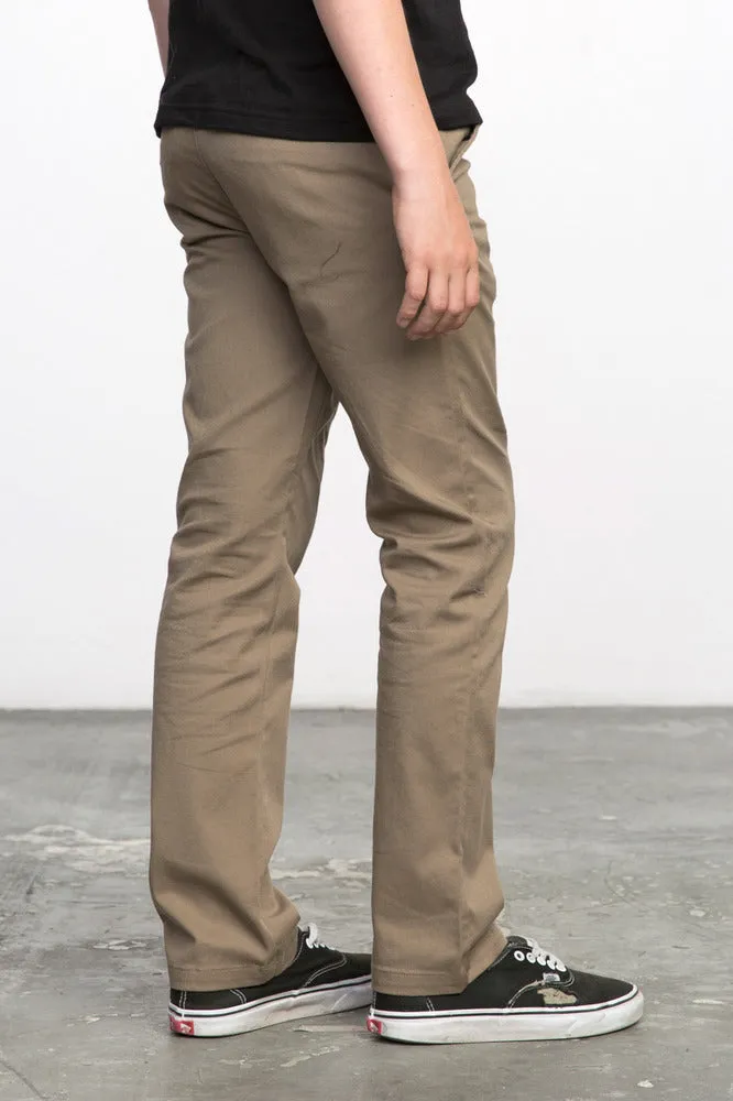 RVCA Weekday Boys Pants - Dark Khaki