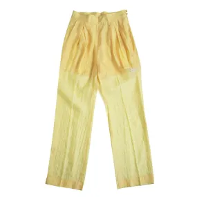 SALE 50%OFF ! <br/>【Mame Kurogouchi/マメ】Silk Nylon Floral Jacquard Sheer Trousers