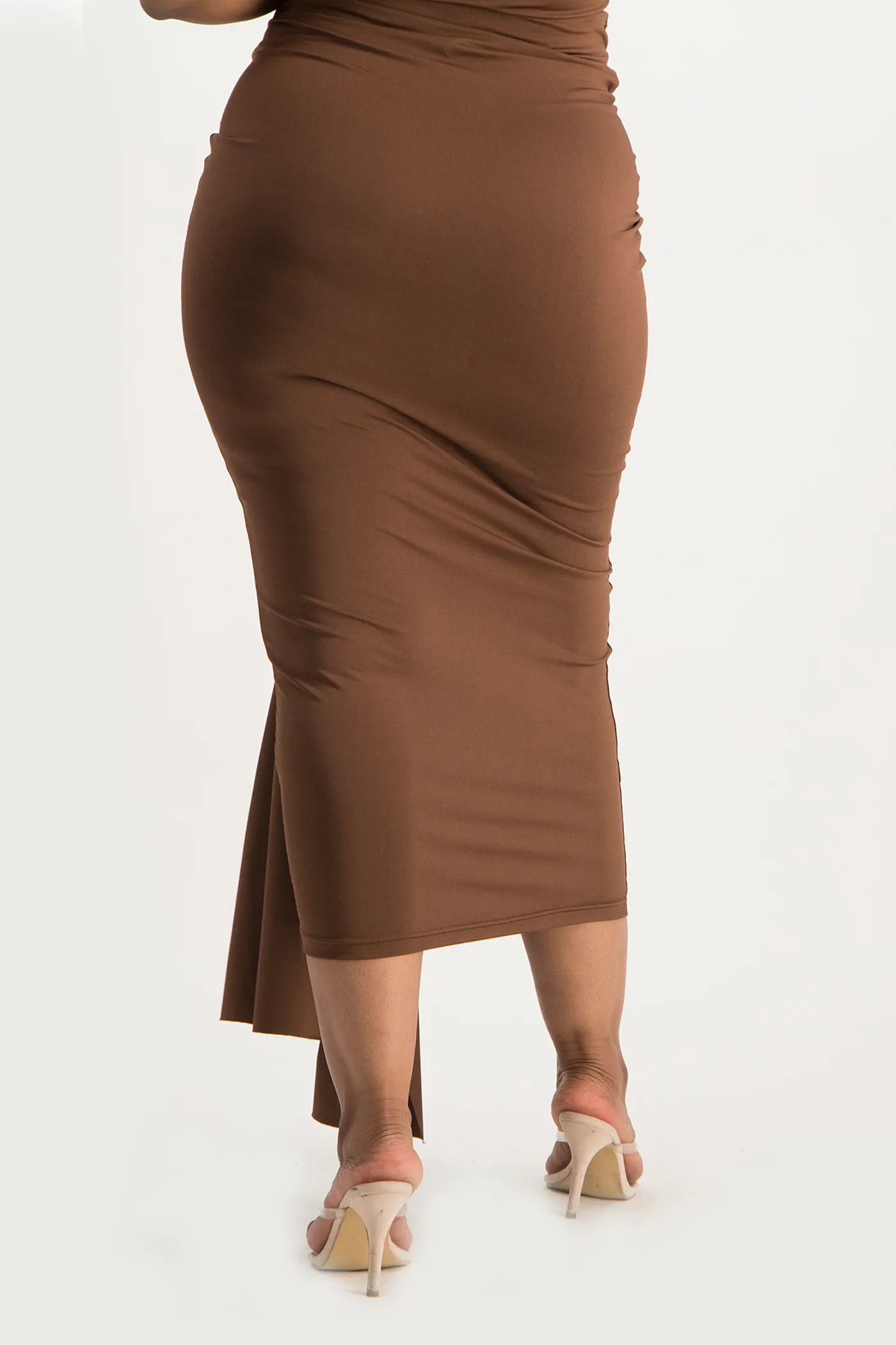 Savannah Wrap Tie Detail Skirt - Pinecone