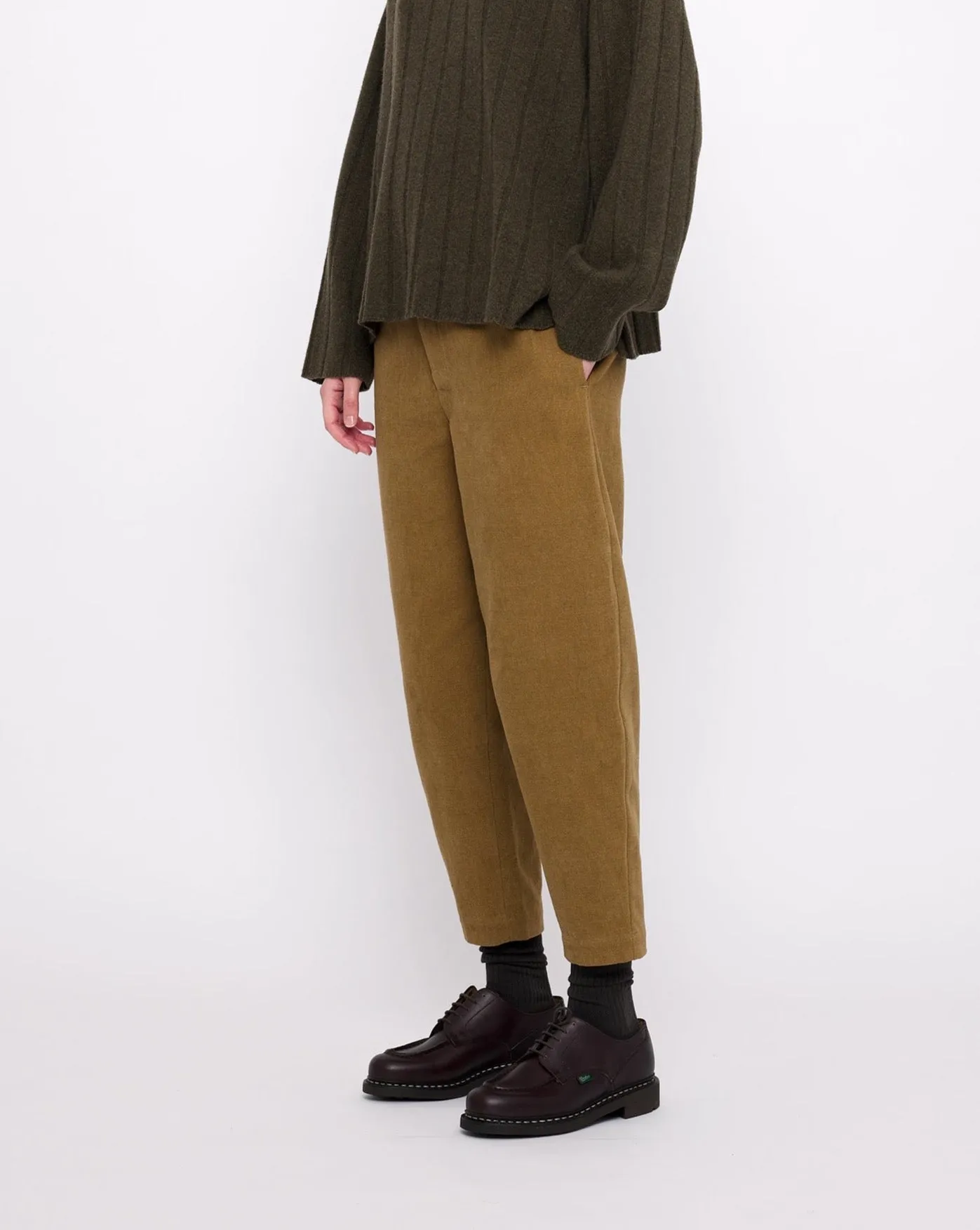 Signature Elastic Pull-Up Trouser - Heavy Canvas Edition - Kelp Brown