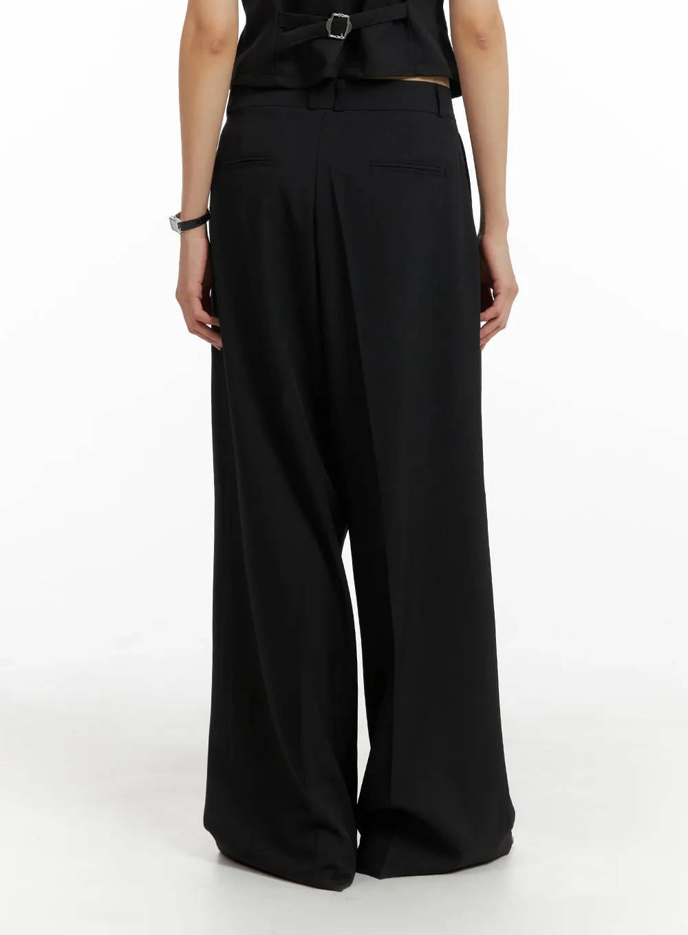 Simple Wide Trousers IM414