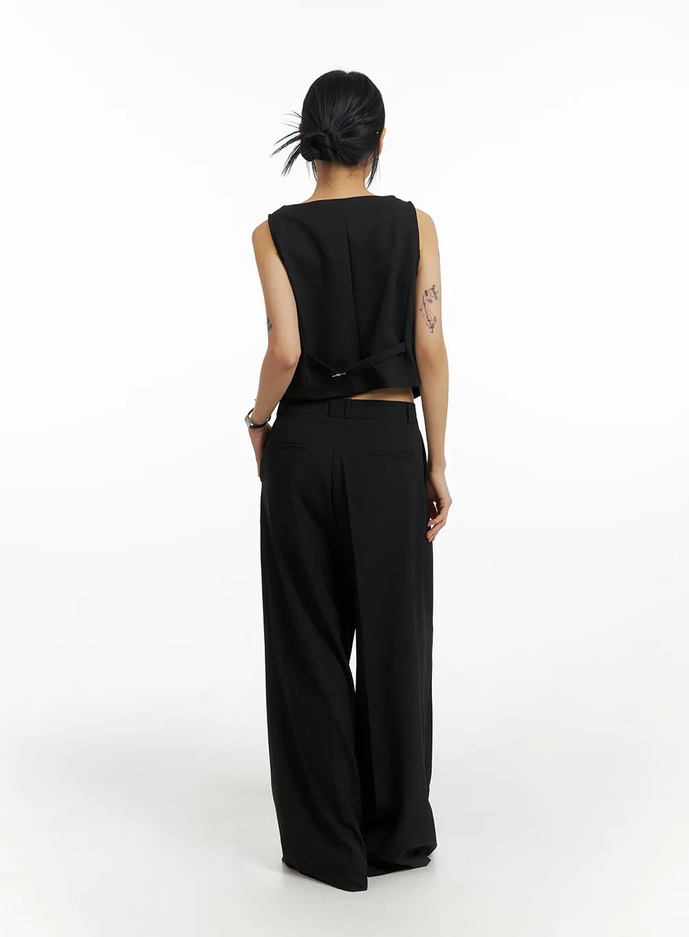 Simple Wide Trousers IM414