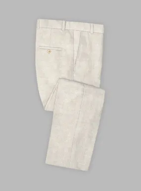 Solbiati Herringbone Fawn Linen Pants