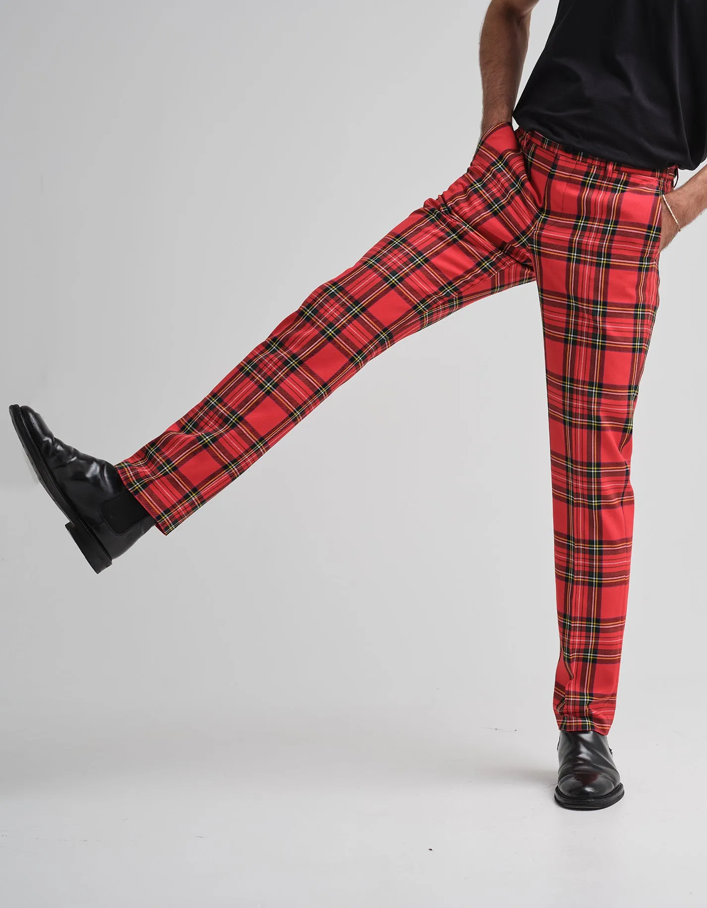 Stewart Royal Red Tartan Trouser