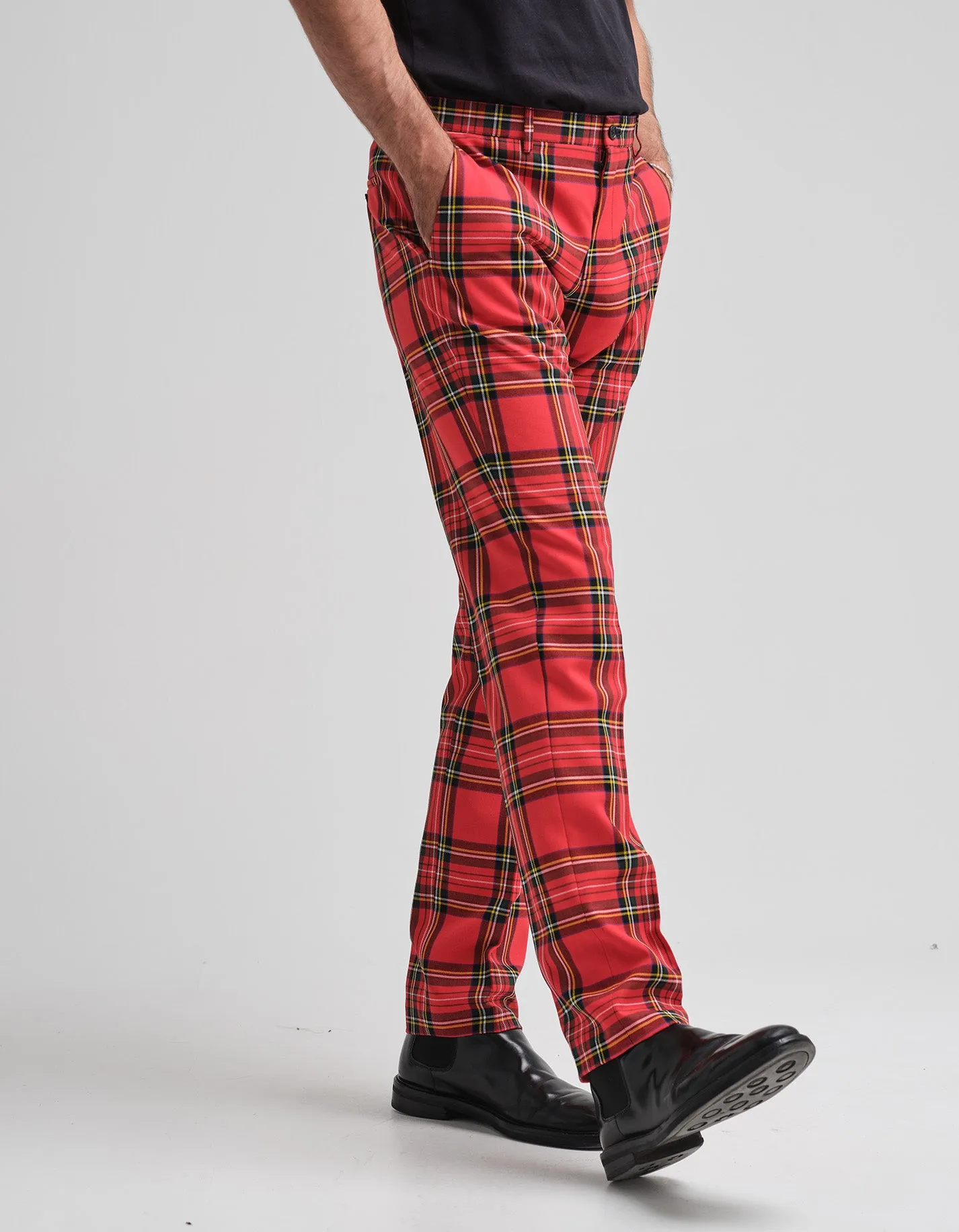 Stewart Royal Red Tartan Trouser