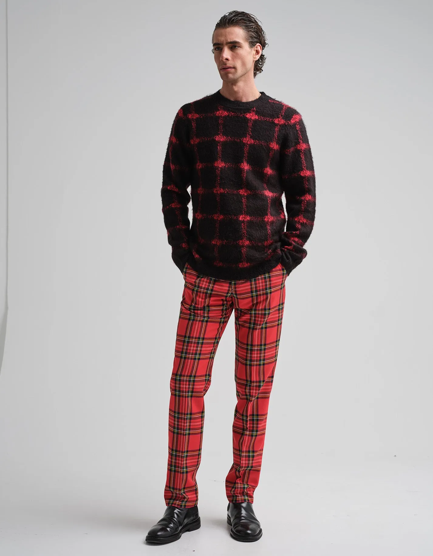 Stewart Royal Red Tartan Trouser