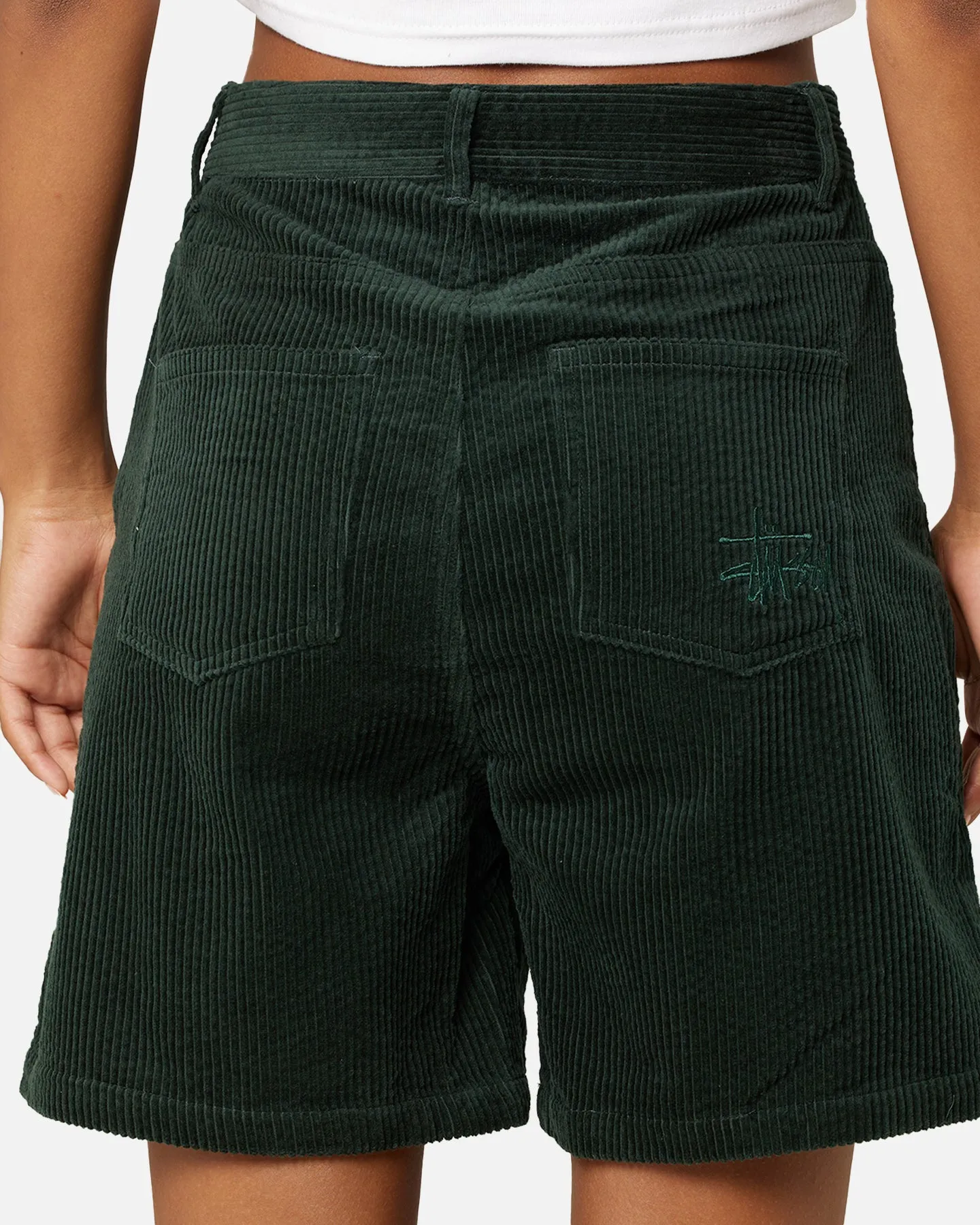 Stussy Women's Eden Corduroy Shorts Forest