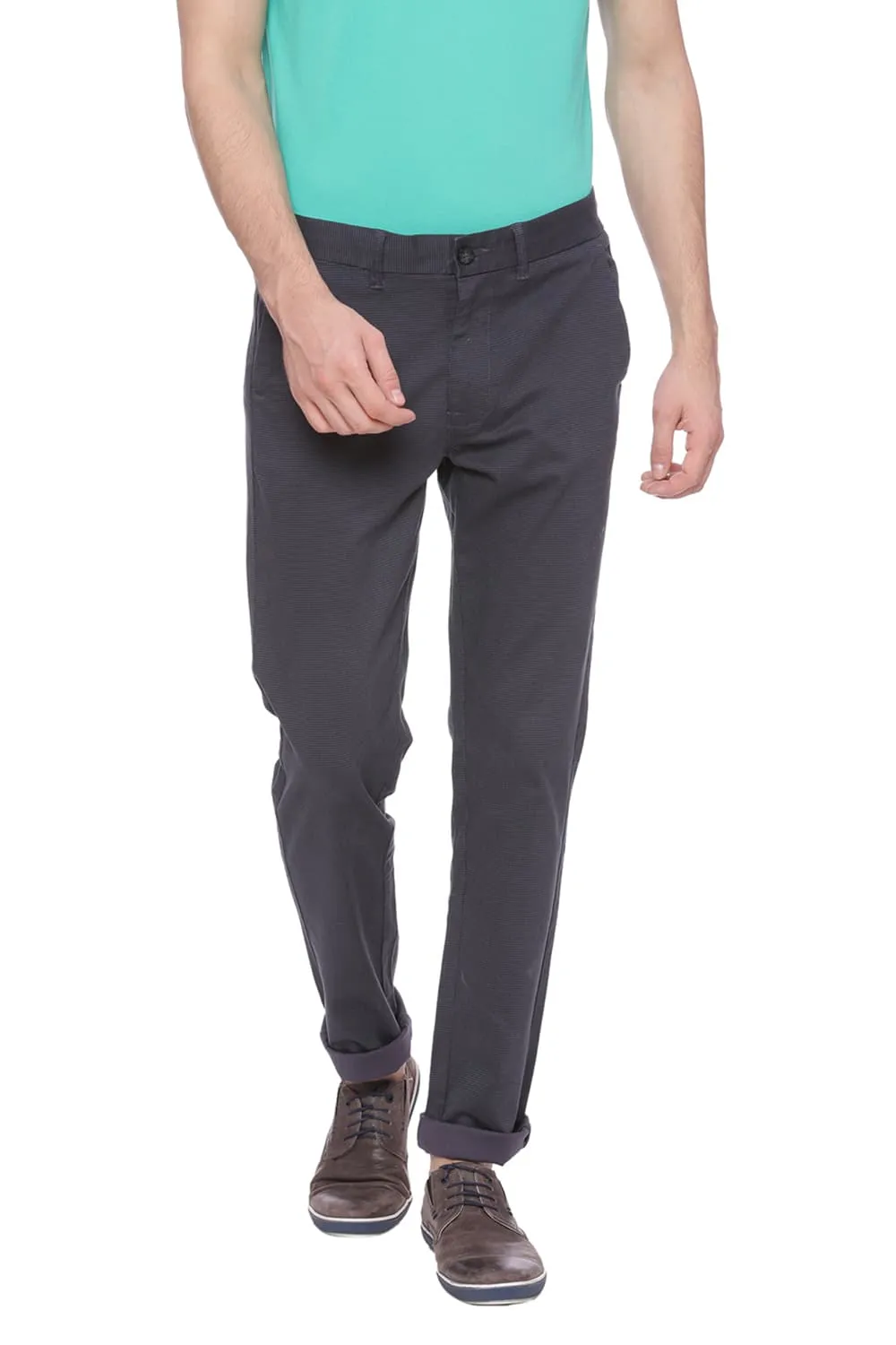 Tapered Fit Printed Stretch Trouser