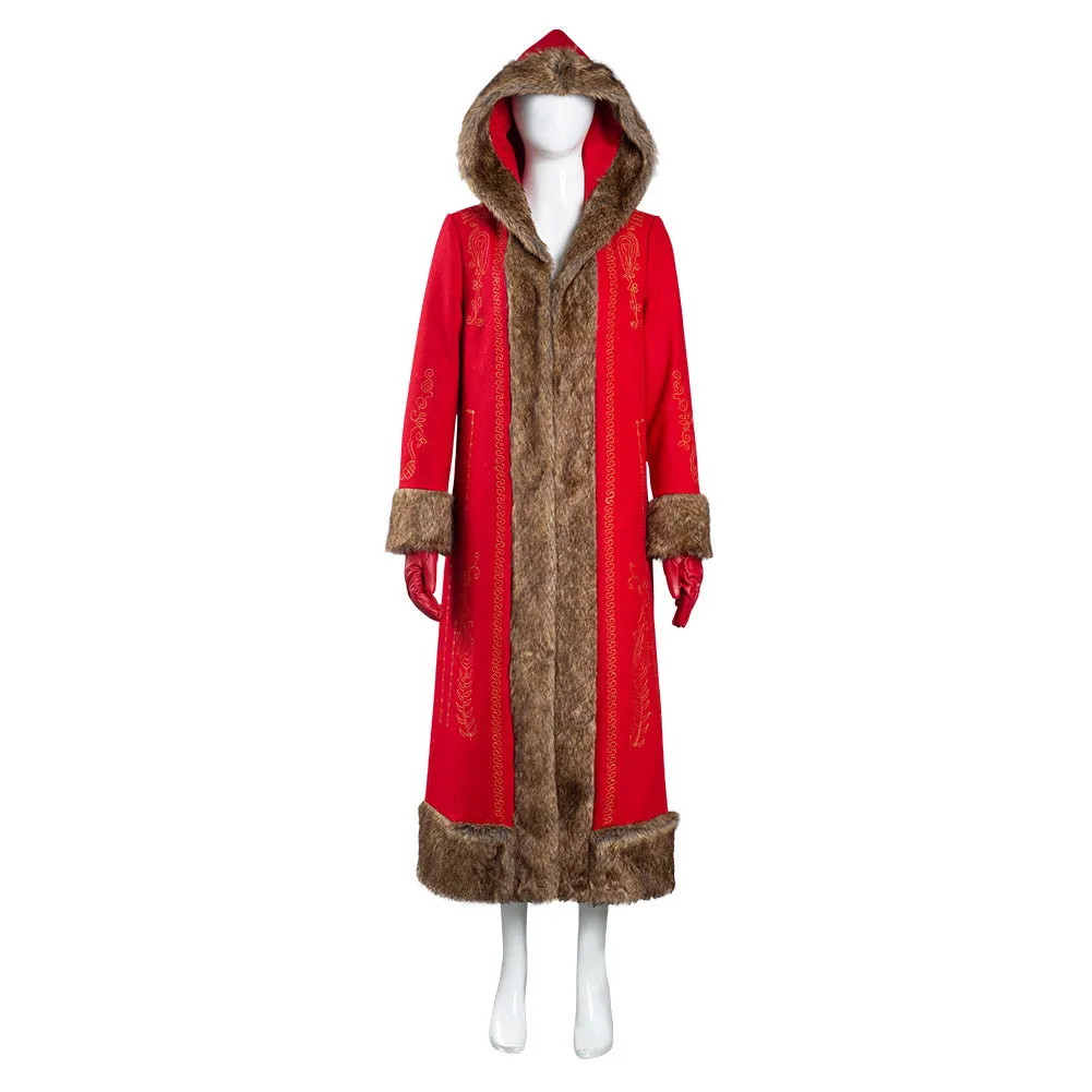 The Christmas Chronicles 2 Women Coat Mrs. Claus Halloween Carnival Suit Cosplay Costume