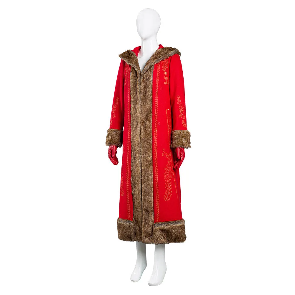 The Christmas Chronicles 2 Women Coat Mrs. Claus Halloween Carnival Suit Cosplay Costume