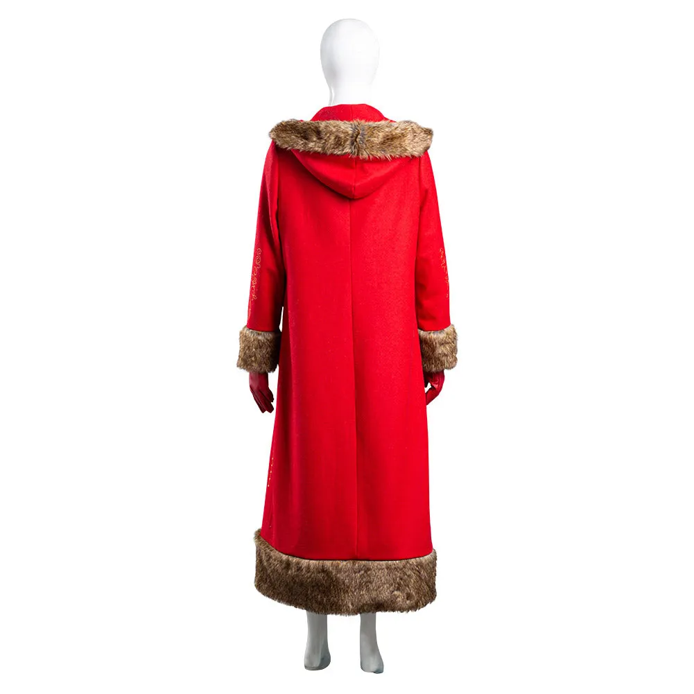 The Christmas Chronicles 2 Women Coat Mrs. Claus Halloween Carnival Suit Cosplay Costume