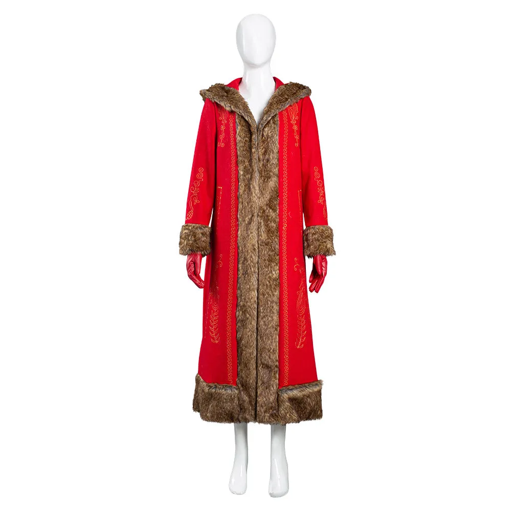 The Christmas Chronicles 2 Women Coat Mrs. Claus Halloween Carnival Suit Cosplay Costume