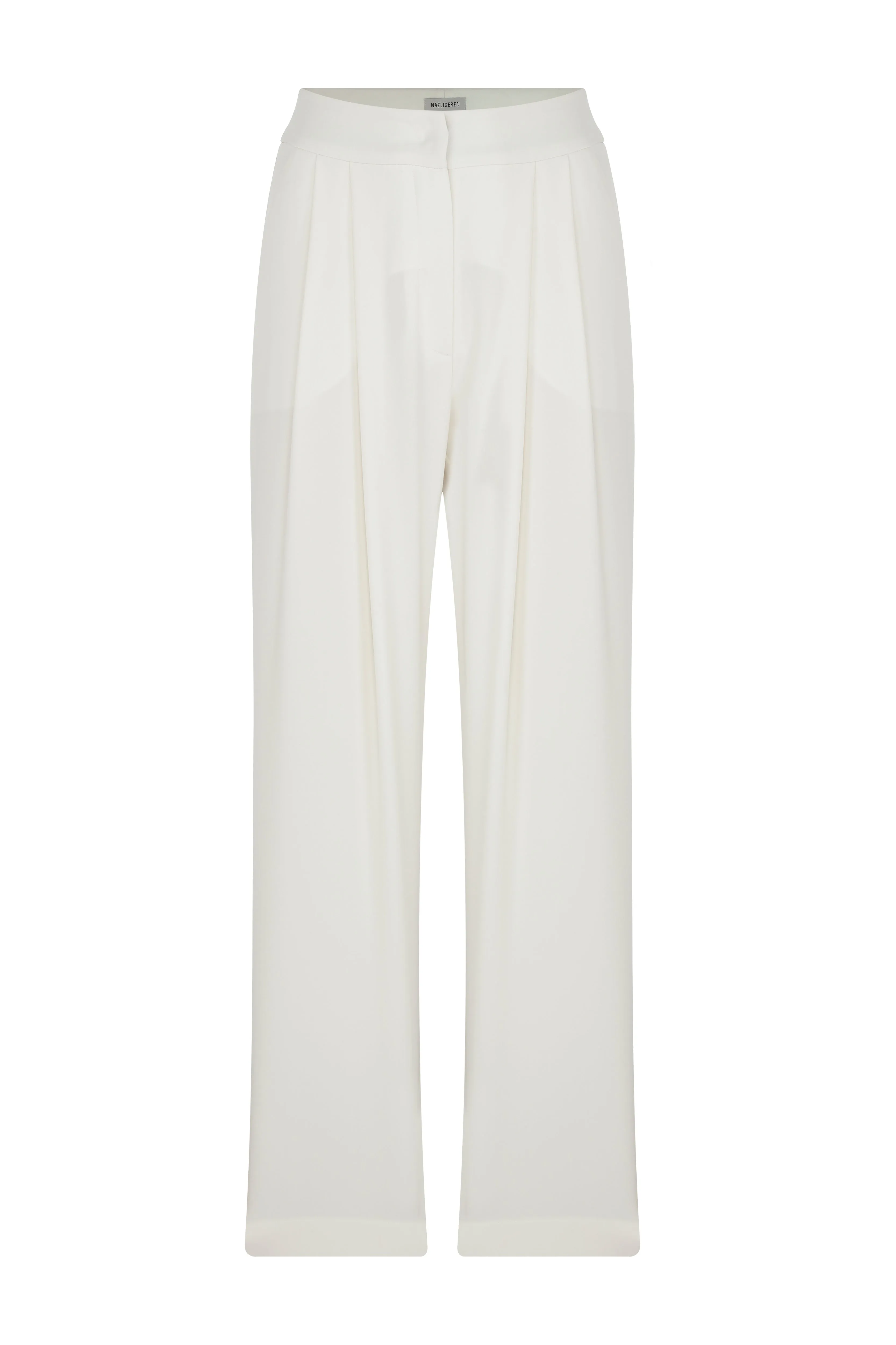 Tina Crepe Trousers in Blanche