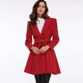 Trench Covered Button Coat With Turn-Down Collar