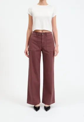 Trooper Wide Leg in Brown Eyes By Daze Denim