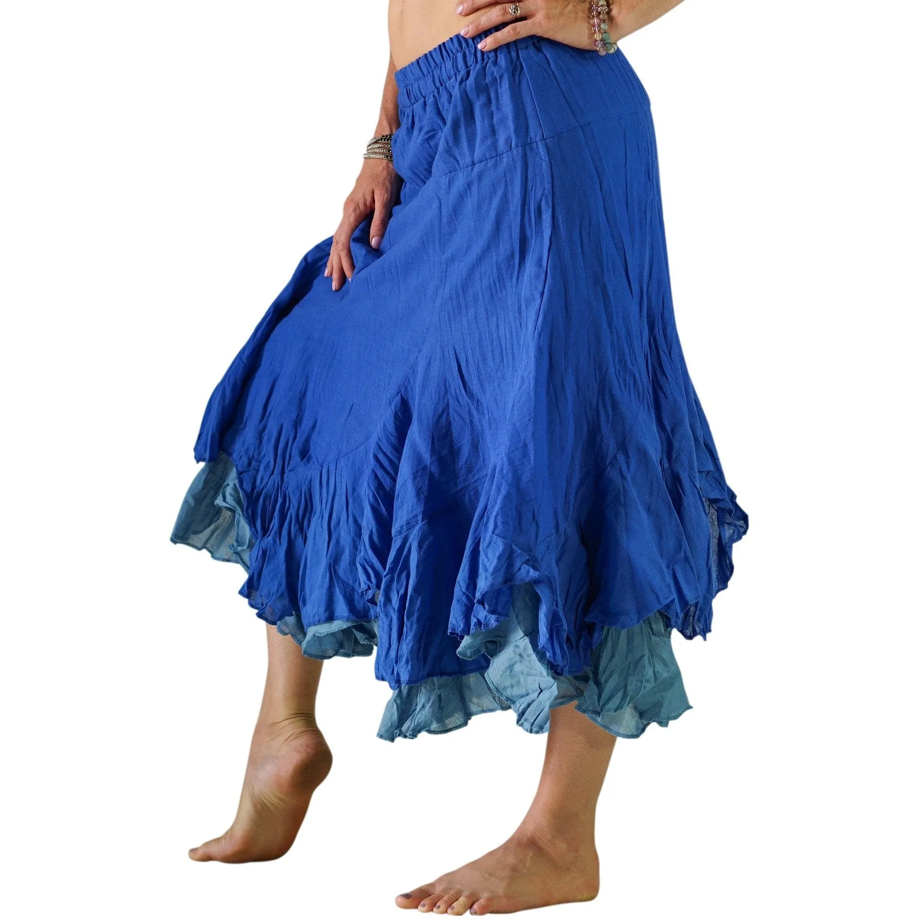 'Two Layer' Renaissance Skirt - Blue