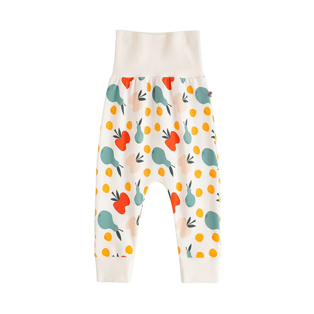 Vauva FW23 - Baby Unisex Fruit All Over Print Cotton High Waist Trousers