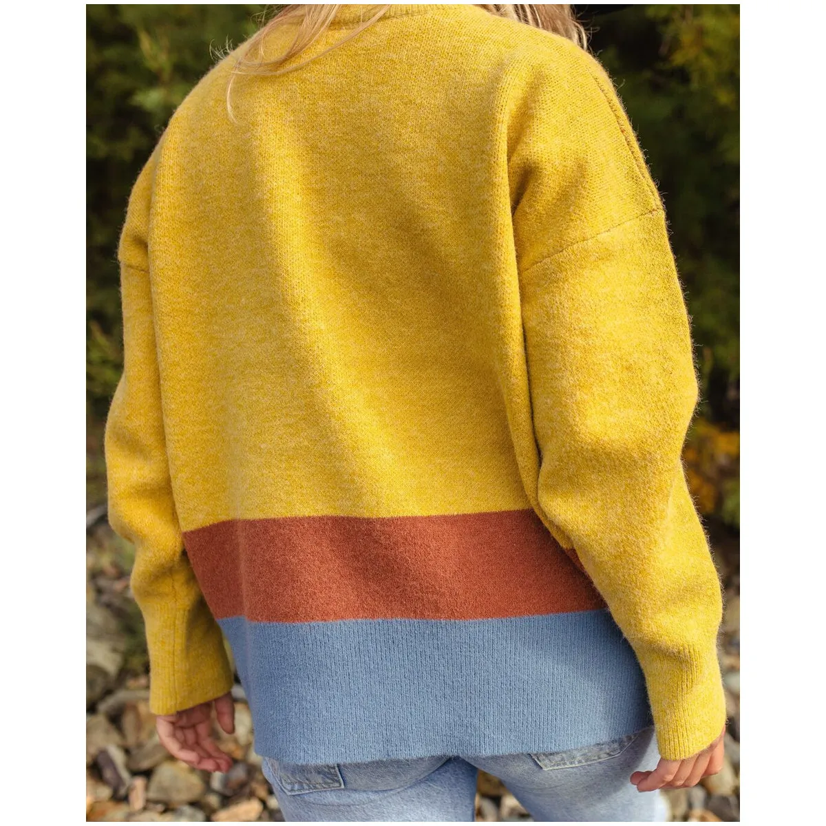 Vista Recycled Jumper - Amber Gold