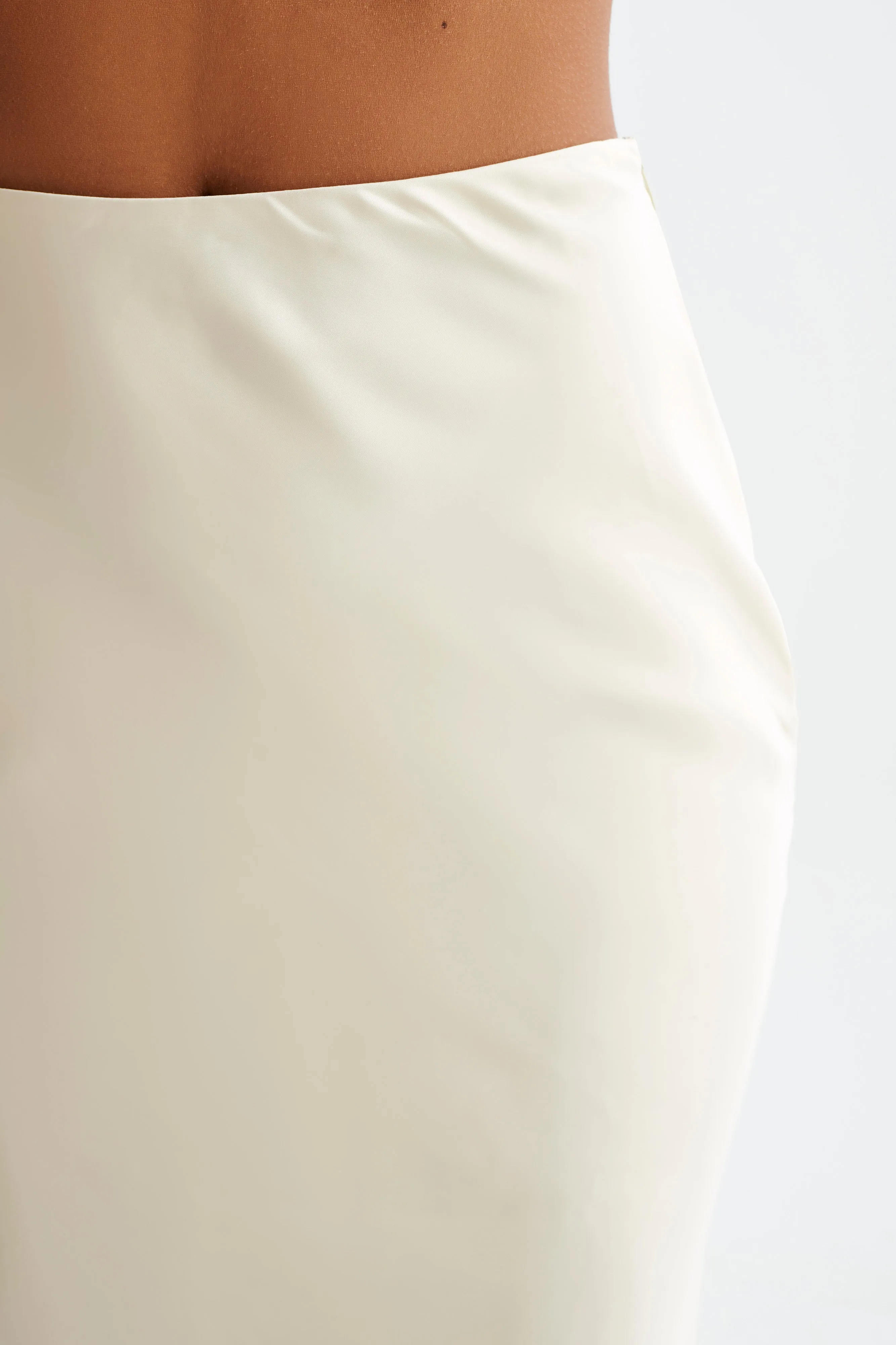 Viviana Satin Maxi Skirt - Ivory