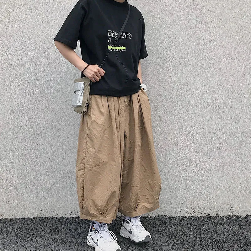 Wiaofellas  -  Cotton Linen Harem Pants Punk Men Baggy Japanese Darm Style Joggers Mens Ins Hip Hop Crotch Wide Leg Pants Long Loose Trousers