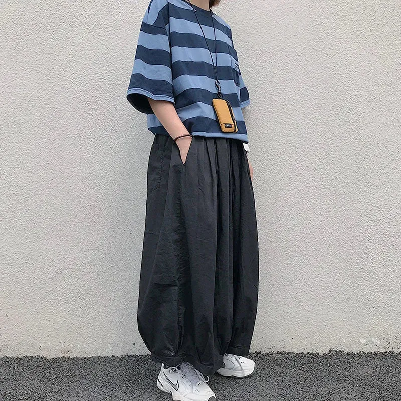 Wiaofellas  -  Cotton Linen Harem Pants Punk Men Baggy Japanese Darm Style Joggers Mens Ins Hip Hop Crotch Wide Leg Pants Long Loose Trousers