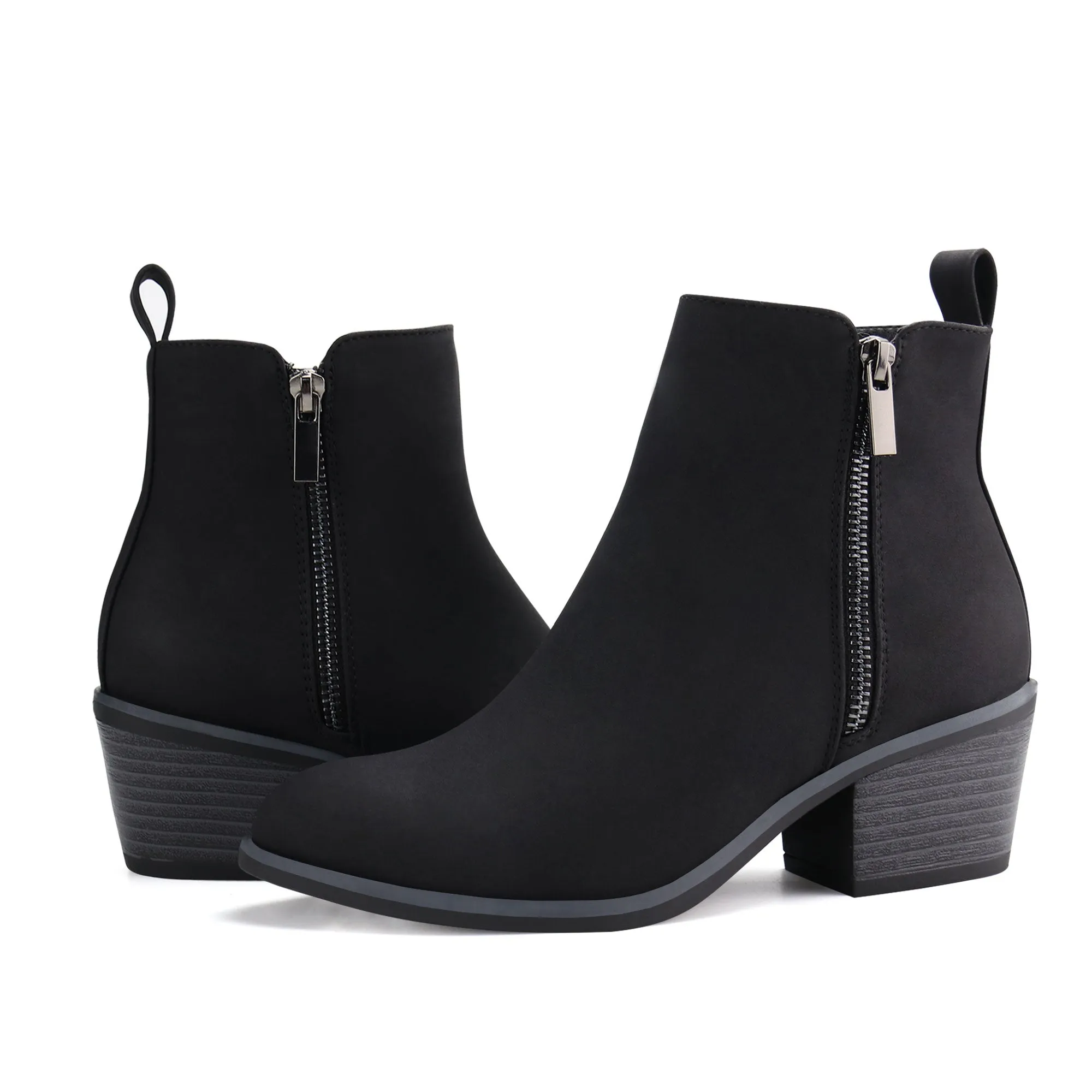 Women Ankle Boots with Side Zipper