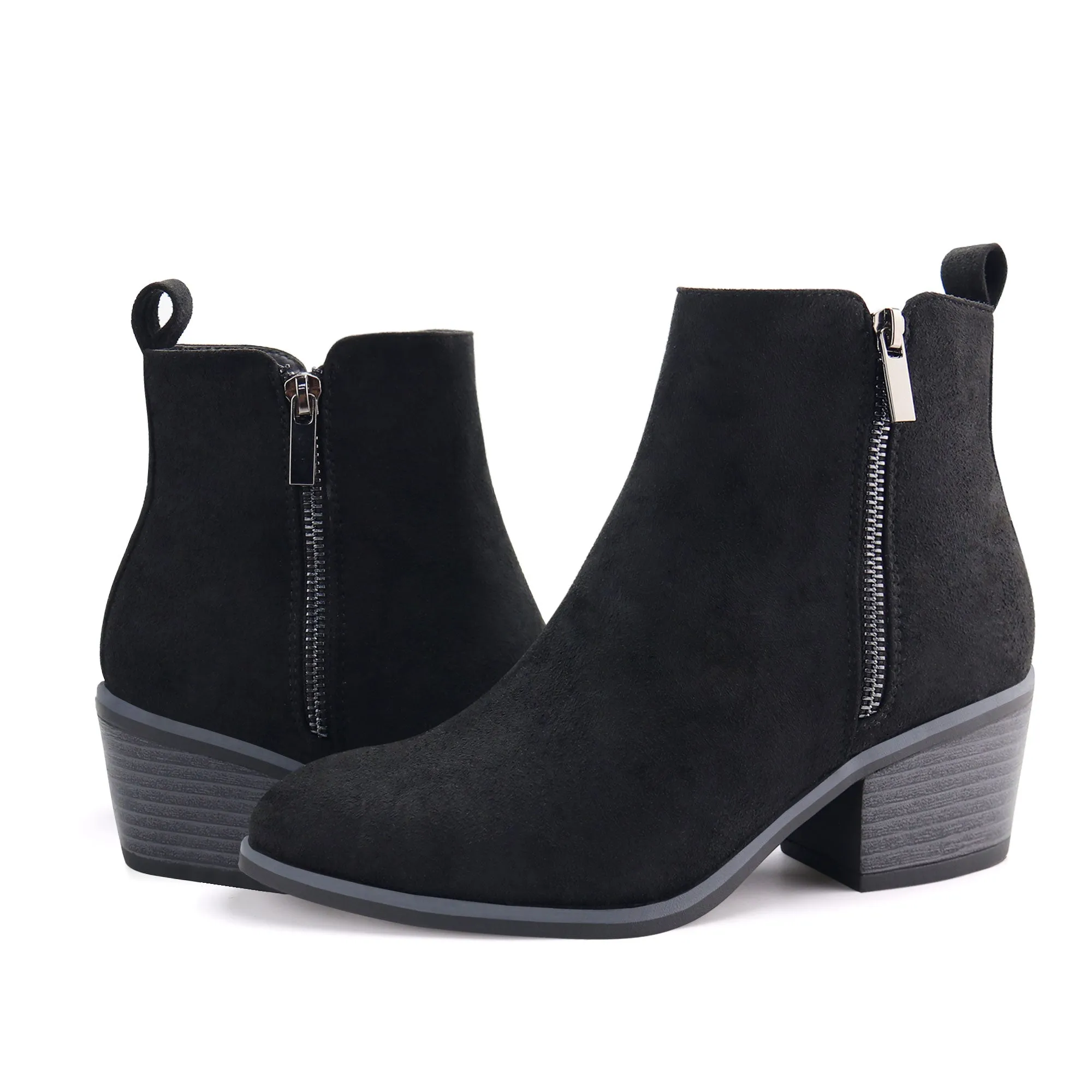 Women Ankle Boots with Side Zipper