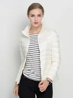 Women Winter Coat 2021 New Ultra Light White Duck Down Jacket Slim Women Winter Puffer Jacket Portable Windproof Down Coat 7XL