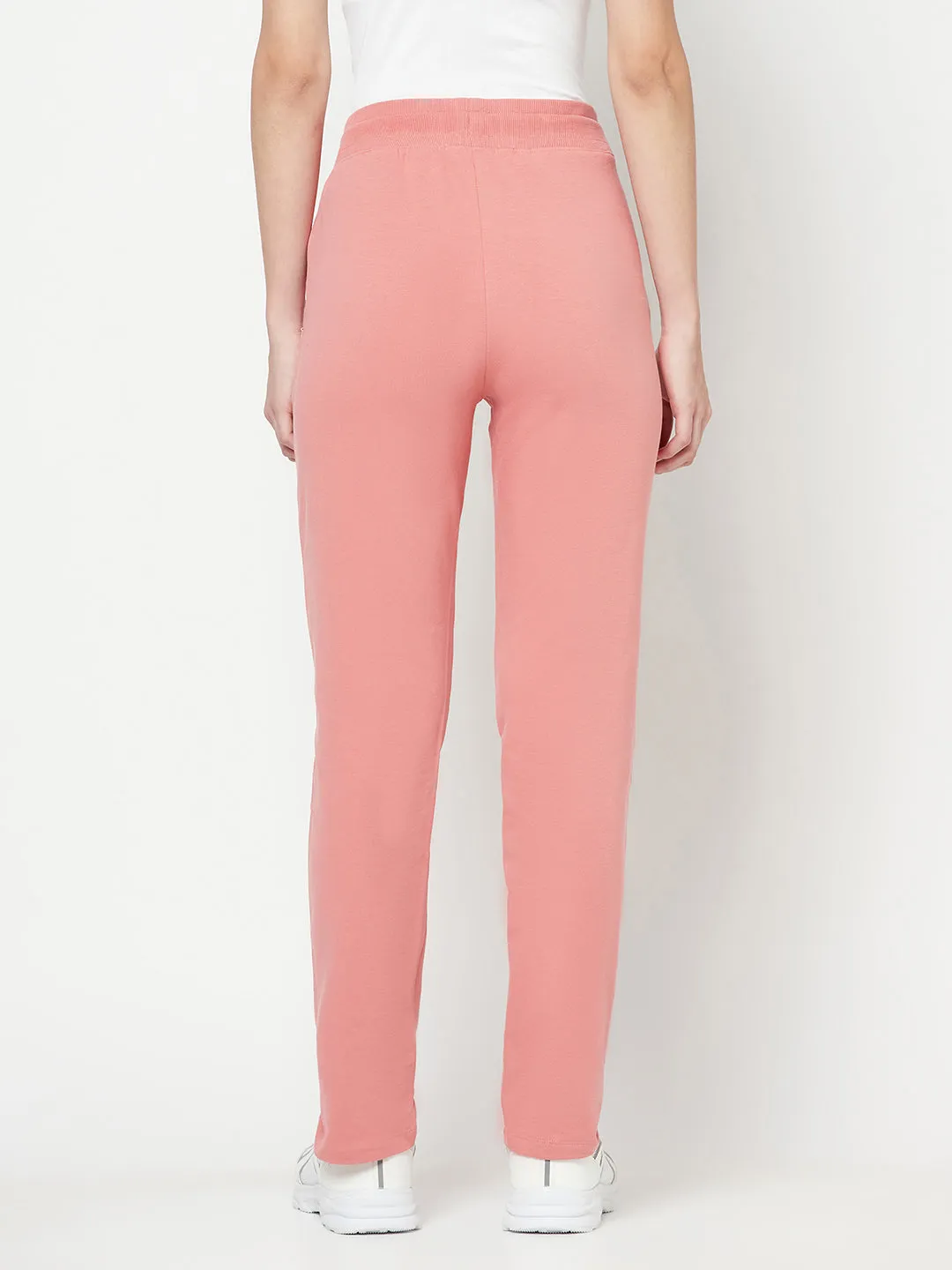 Women's Casual  Coral Full length Mid rise Track Pants