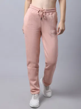 Women's Casual  Peach Full length Mid rise Track Pants