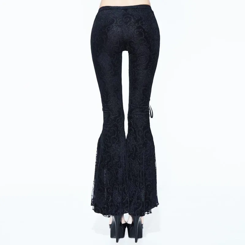 Women's Goth Lace Frill Trousers