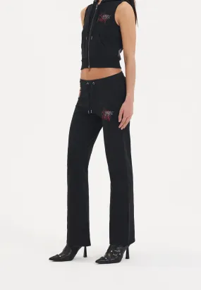 Womens Loving Eternal Flared Trousers - Black