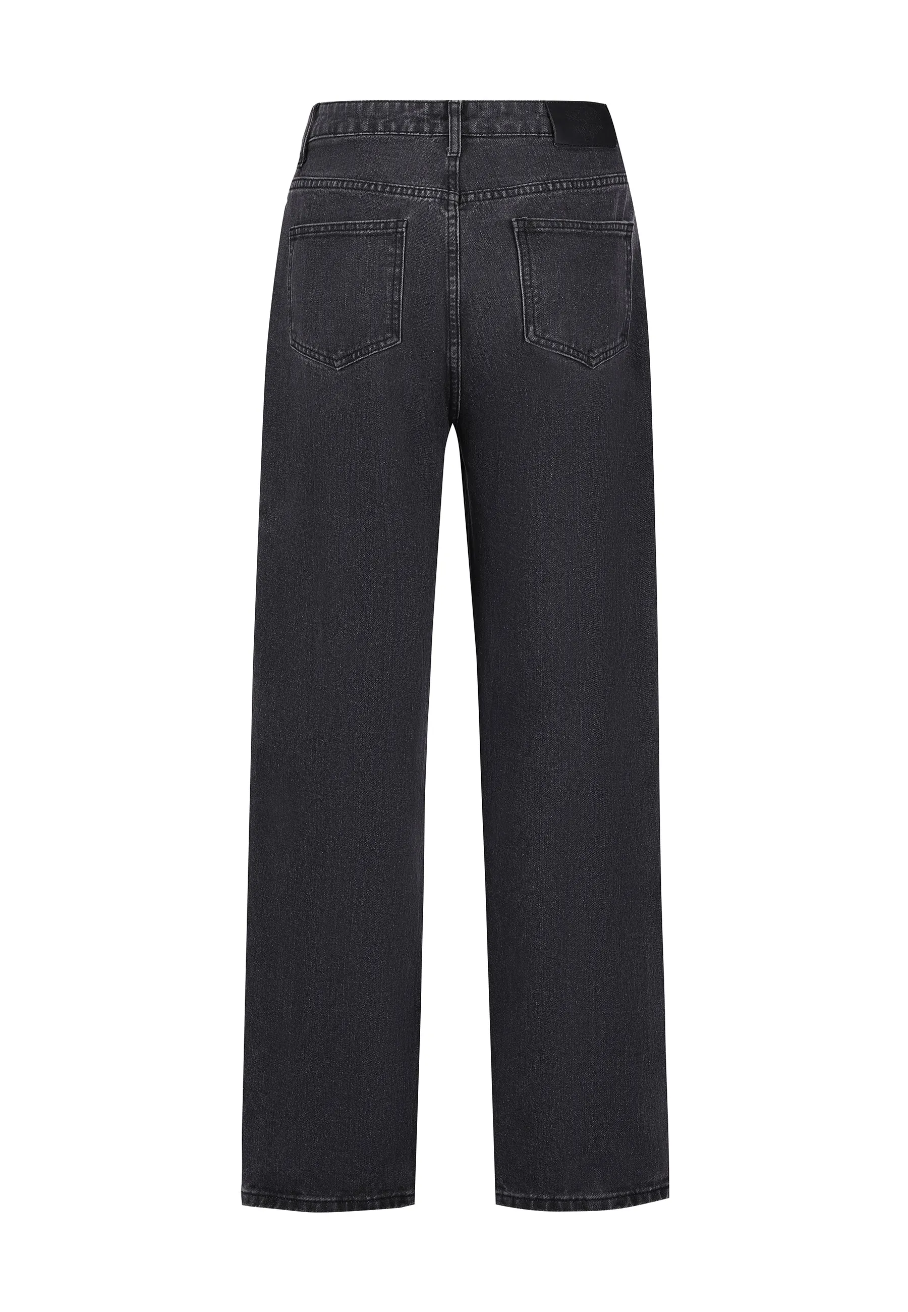 Womens Nyc Diamante Relaxed Denim Trousers Jeans - Black