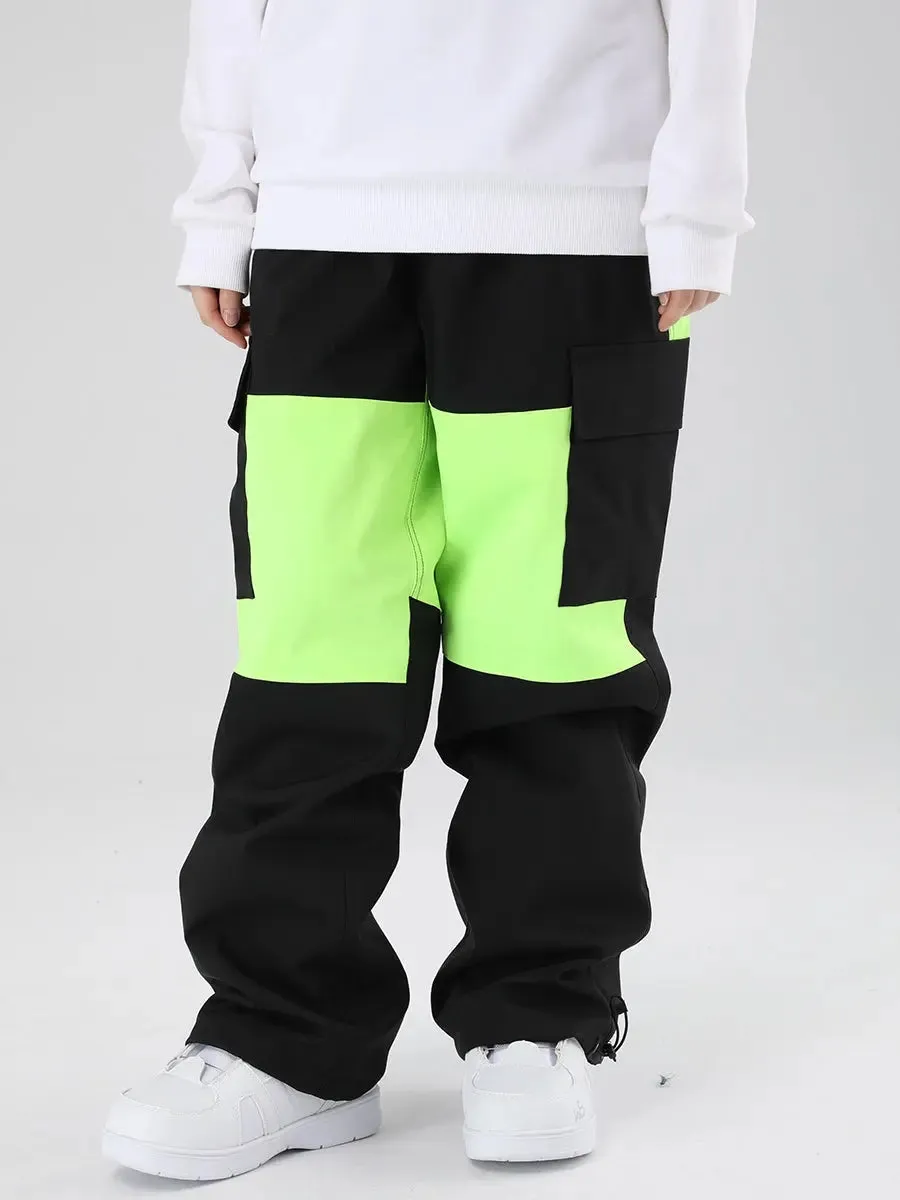 Women's Snowboard Pants Color Block Design