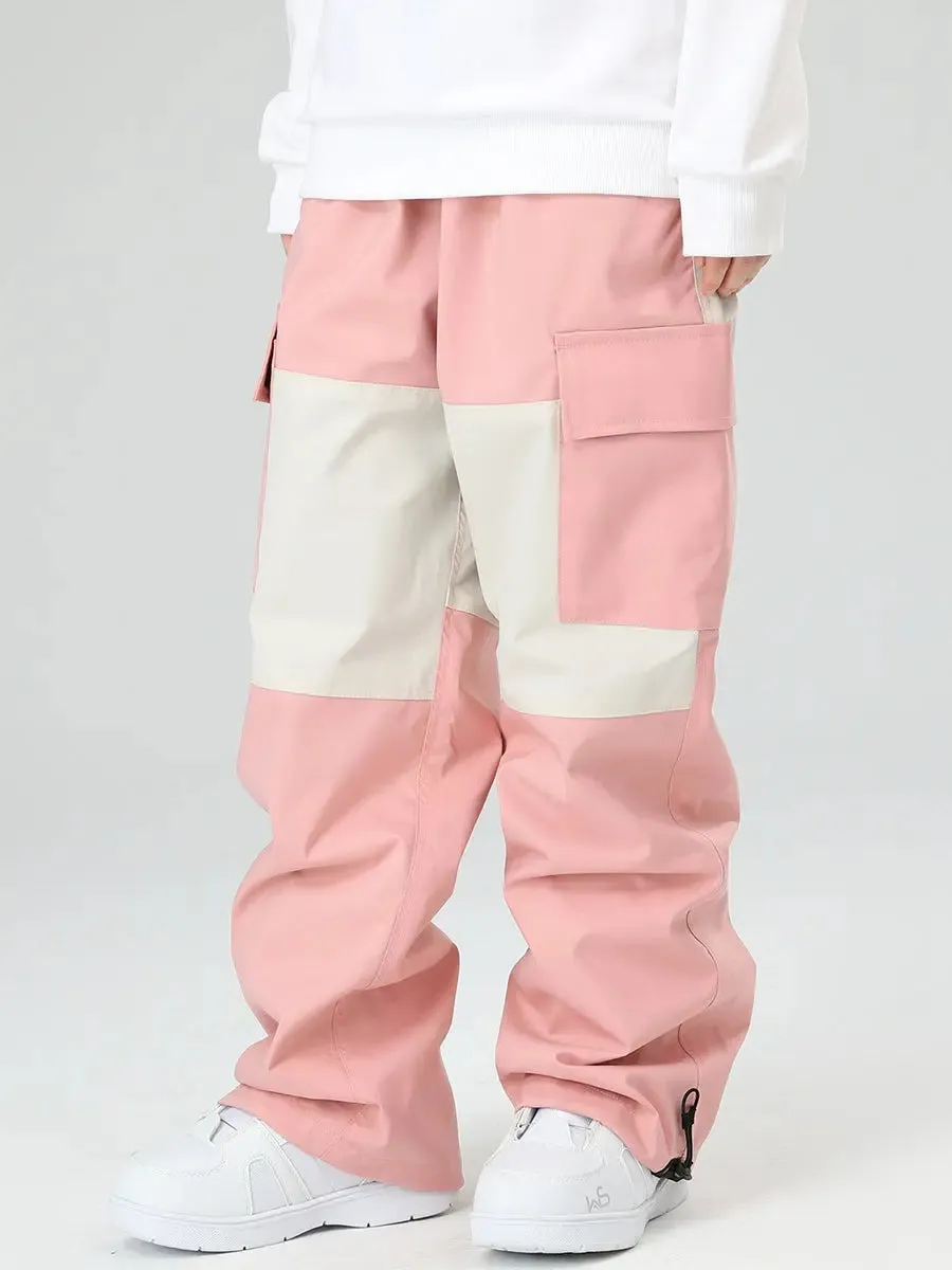 Women's Snowboard Pants Color Block Design