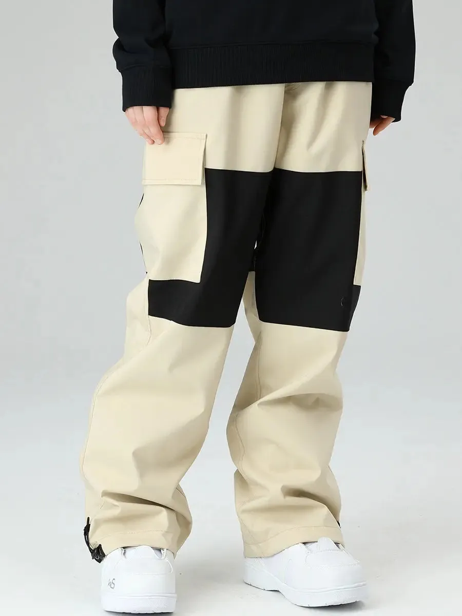 Women's Snowboard Pants Color Block Design