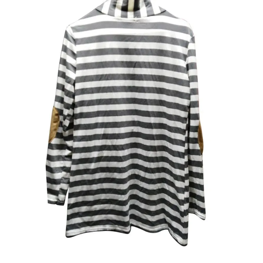 Women's Trench Elegant Casual Long Sleeve Striped Cardigans