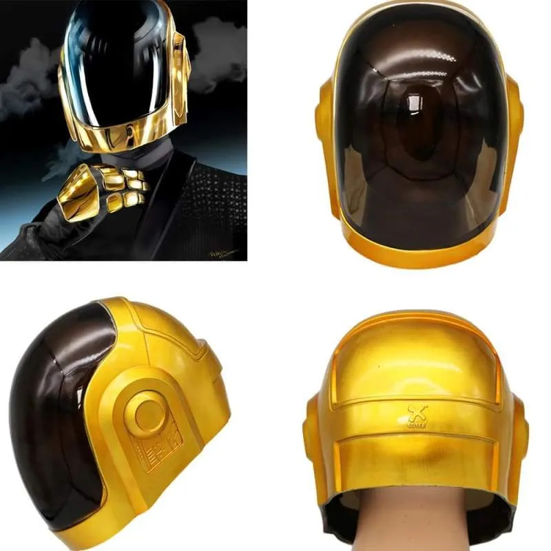 Xcoser Daft Punk Guy-Manuel Vollkopf helm 1:1 Cosplay Maske Harz Requisiten Goldenes Halloween